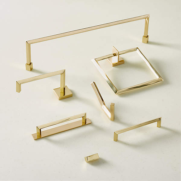 Damon Polished Brass Handles with Back Plate