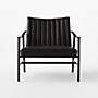View Blair Channeled Black Leather Accent Chair - image 7 of 11