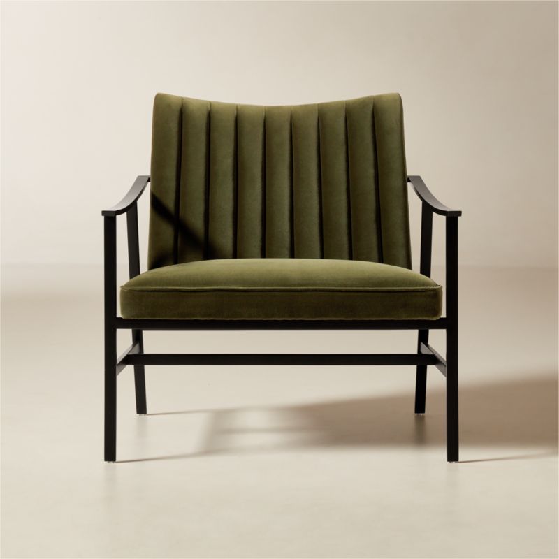 Blair Green Velvet Accent Chair by Paul McCobb + Reviews | CB2