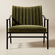 Blair Green Velvet Accent Chair by Paul McCobb