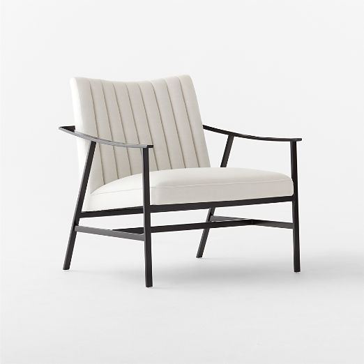 Blair White Performance Fabric Accent Chair by Paul McCobb