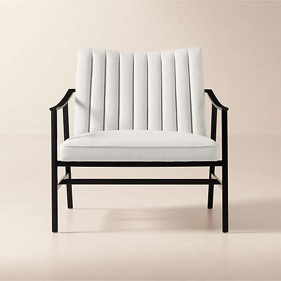 Blair White Performance Fabric Accent Chair by Paul McCobb