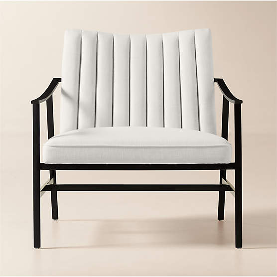 Blair White Performance Fabric Accent Chair by Paul McCobb