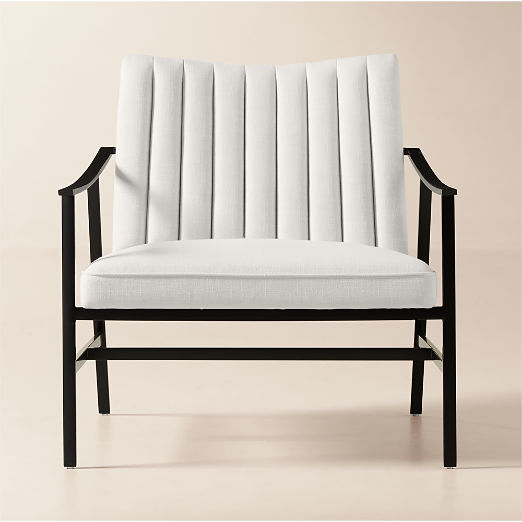 Blair White Performance Fabric Accent Chair by Paul McCobb