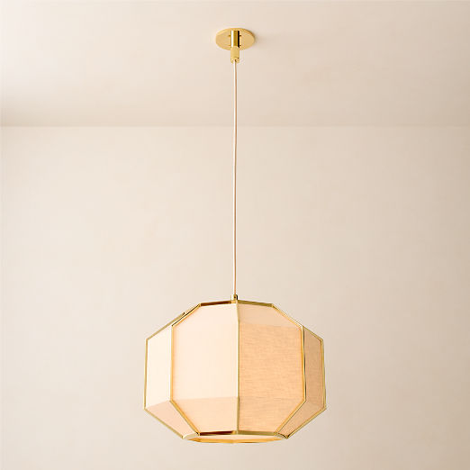 Blisse Natural Linen Pendant Light by goop