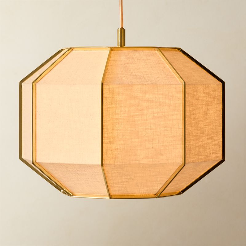 Blisse Natural Linen Pendant Light by goop - image 0 of 6