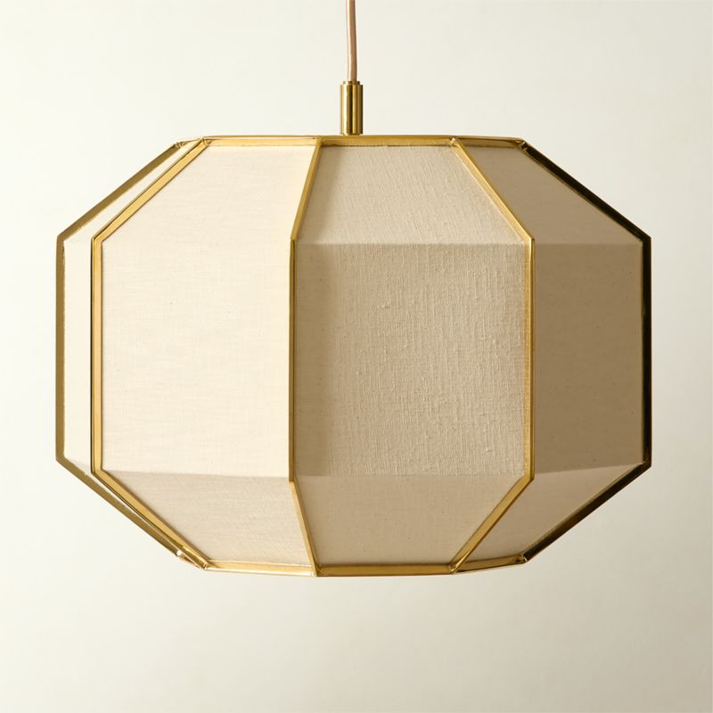 Blisse Natural Linen Pendant Light by goop - image 2 of 6