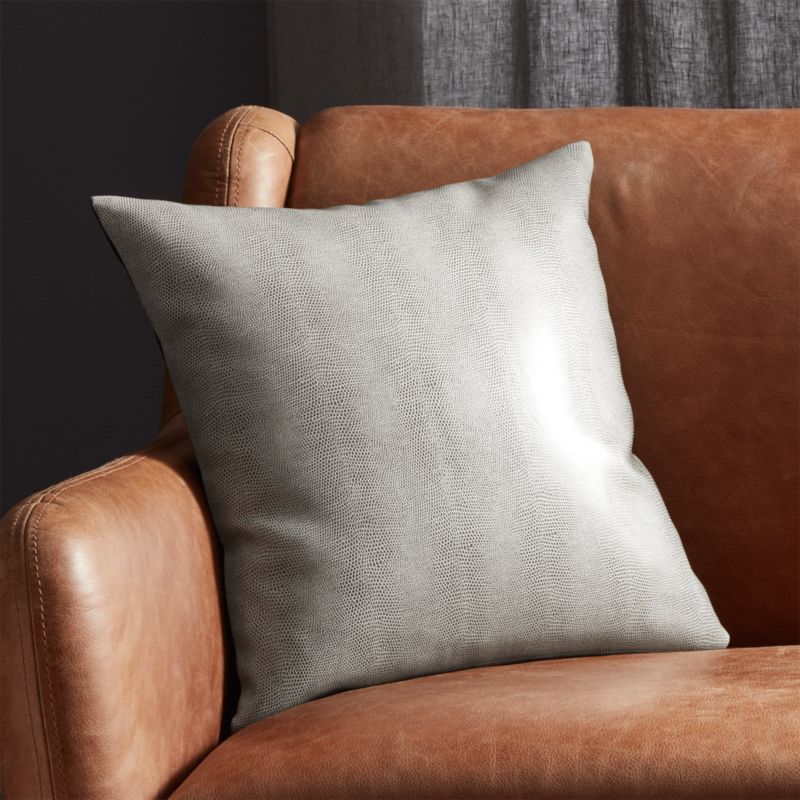 Leather Pillows Cb2 16 Black And White Faux Leather Pillow With Down Alternative Insert