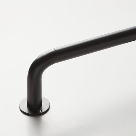 Matte Black Blackout Curtain Rod 28"-48"x1.25"