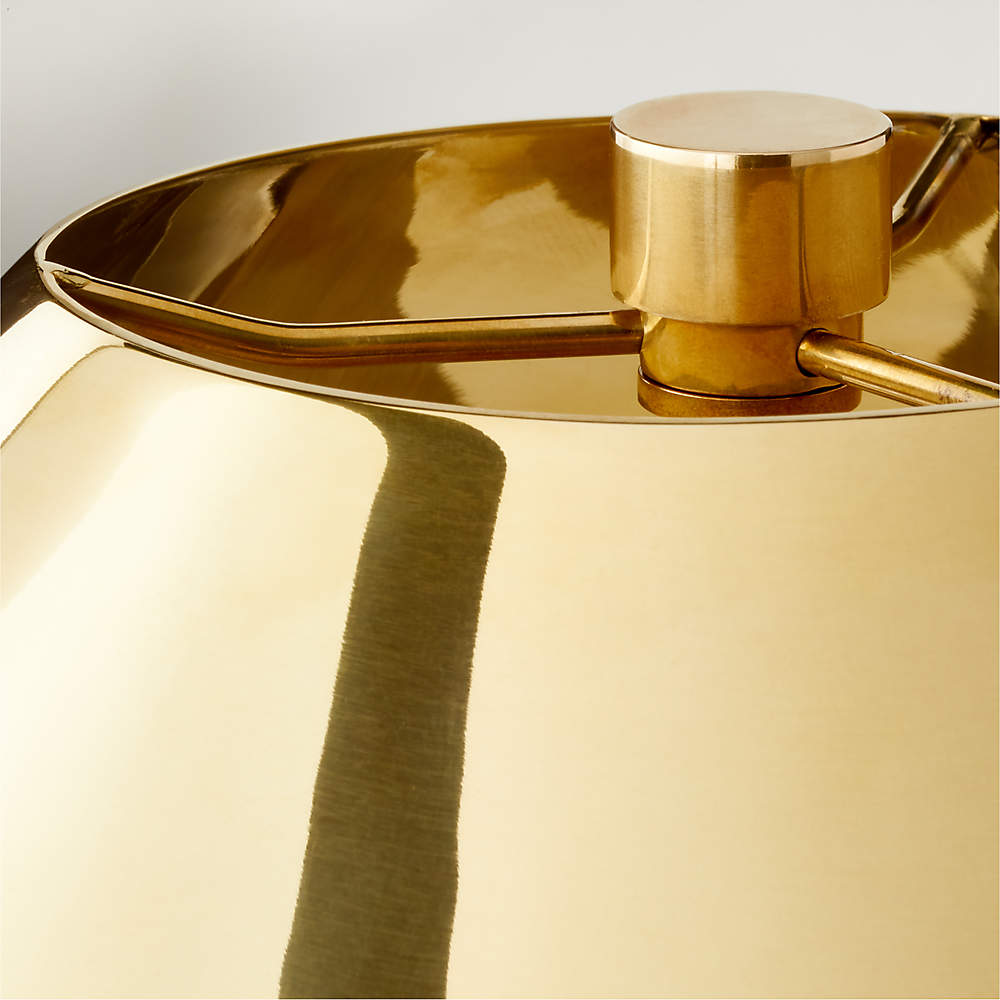 Pill Unlacquered Polished Brass Table Lamp with Glass Shade by Bill Curry +  Reviews