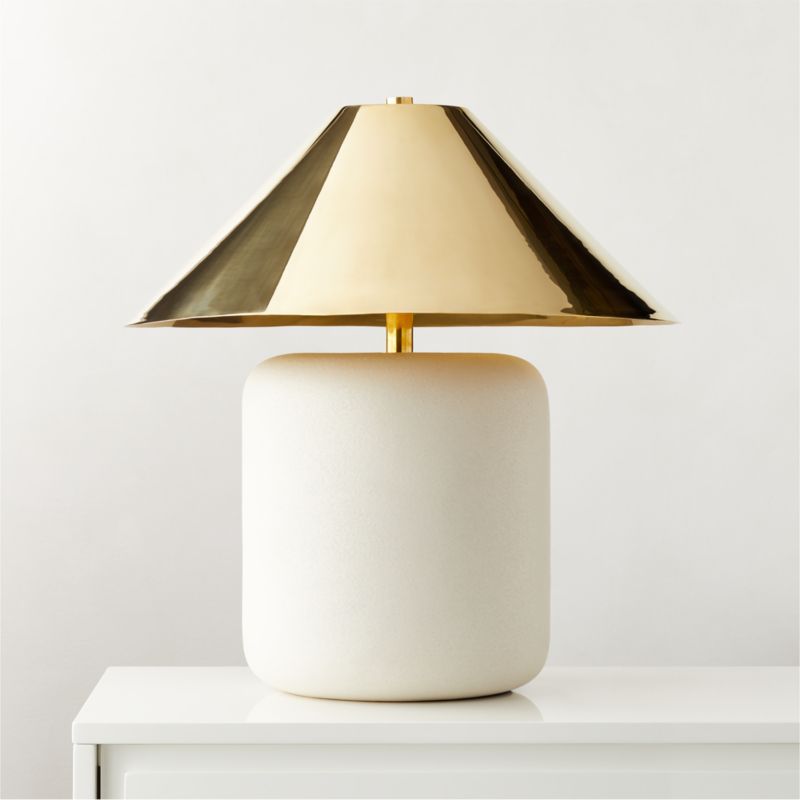 Block Ivory Ceramic Table Lamp - image 2 of 10