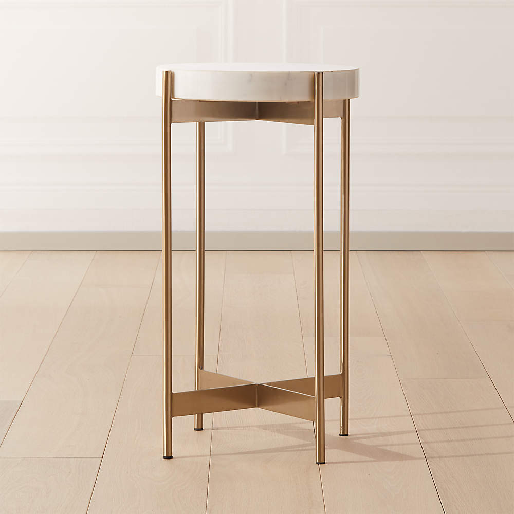 Pedestal Tables Block White Marble Pedestal Table + Reviews | CB2