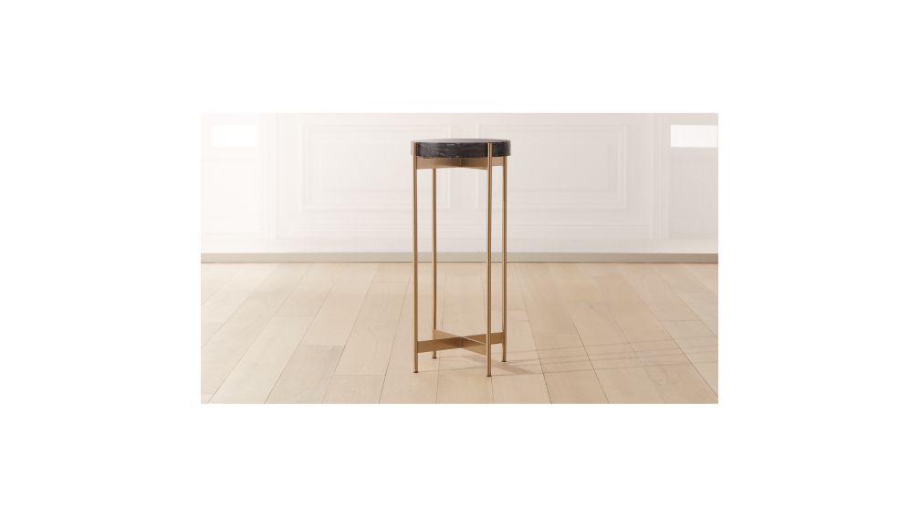 Black Marble Bar Table 