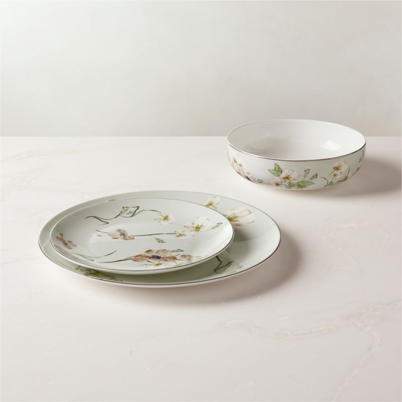 View Blossom 3-Piece Floral Dinnerware Set details