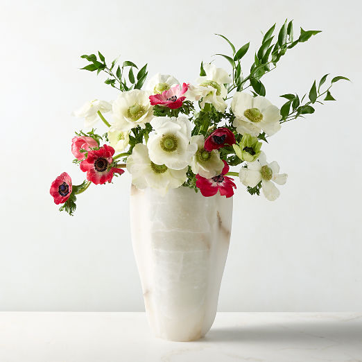 Blossom Alabaster Vase by Casa Dean by Swizz Beatz