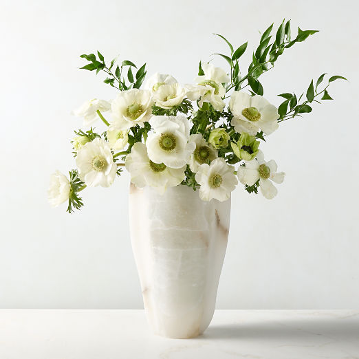 Blossom Alabaster Vase by Casa Dean by Swizz Beatz