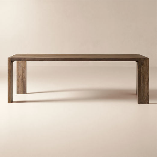Blox Rectangular Brown Wood Dining Table (63" - 91")