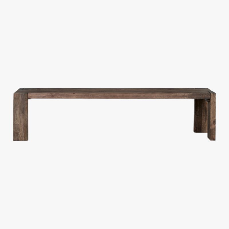 Blox 78" Brown Wood Bench - image 3 of 8