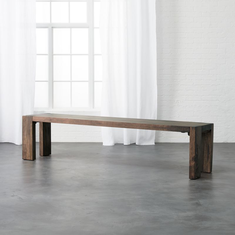 View Blox 78" Brown Wood Bench details