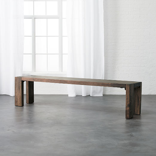 Blox 78" Brown Wood Bench