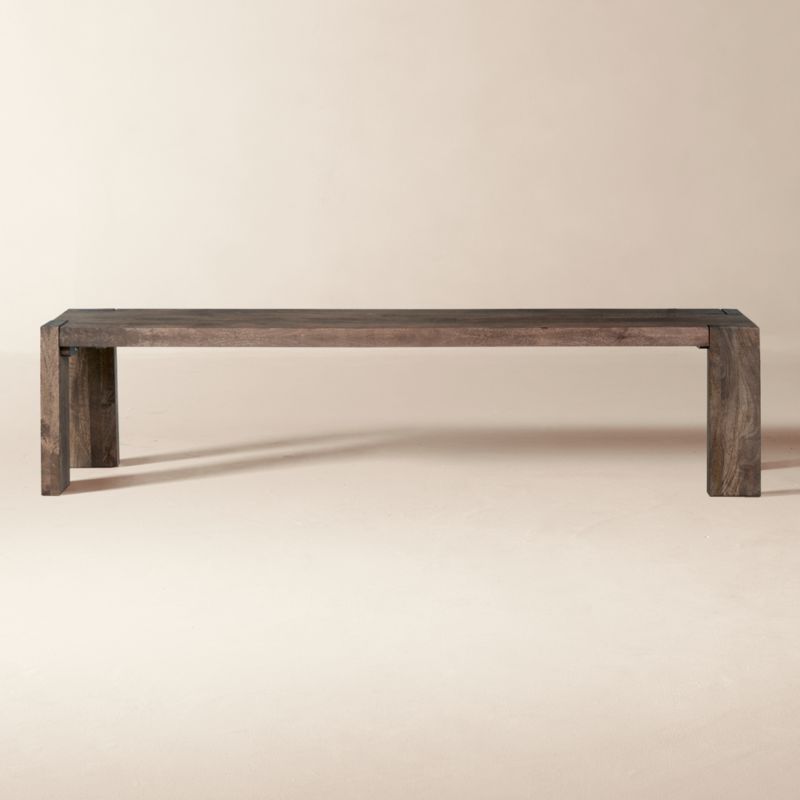 View Blox 78" Brown Wood Bench details