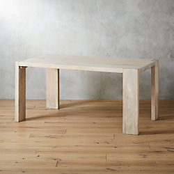 Unique Modern Dining Tables Cb2 Blox White Wash Dining Table