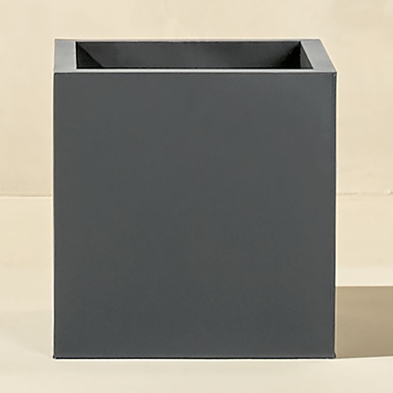 View Blox Square Charcoal Galvanized Steel Indoor/Outdoor Planter Large details