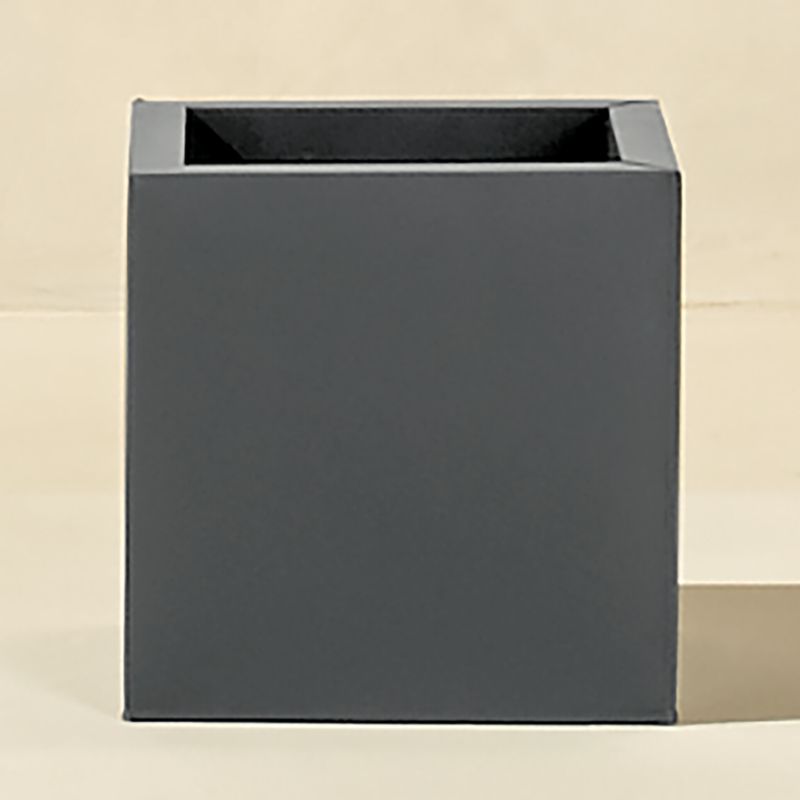 View Blox Square Charcoal Galvanized Steel Indoor/Outdoor Planter Small details