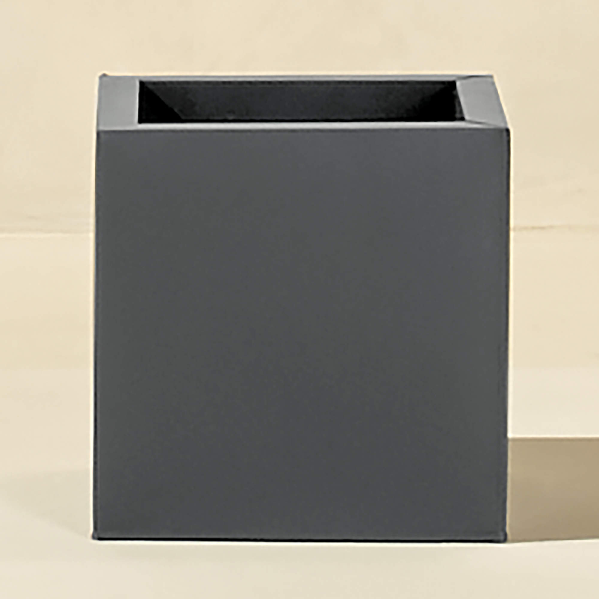 Blox Modern Square Grey Metal Outdoor Planter Small + Reviews CB2