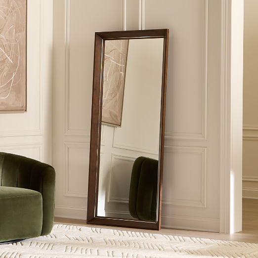 Boulevard Oak Wood Full-Length Floor Mirror 32"x72"