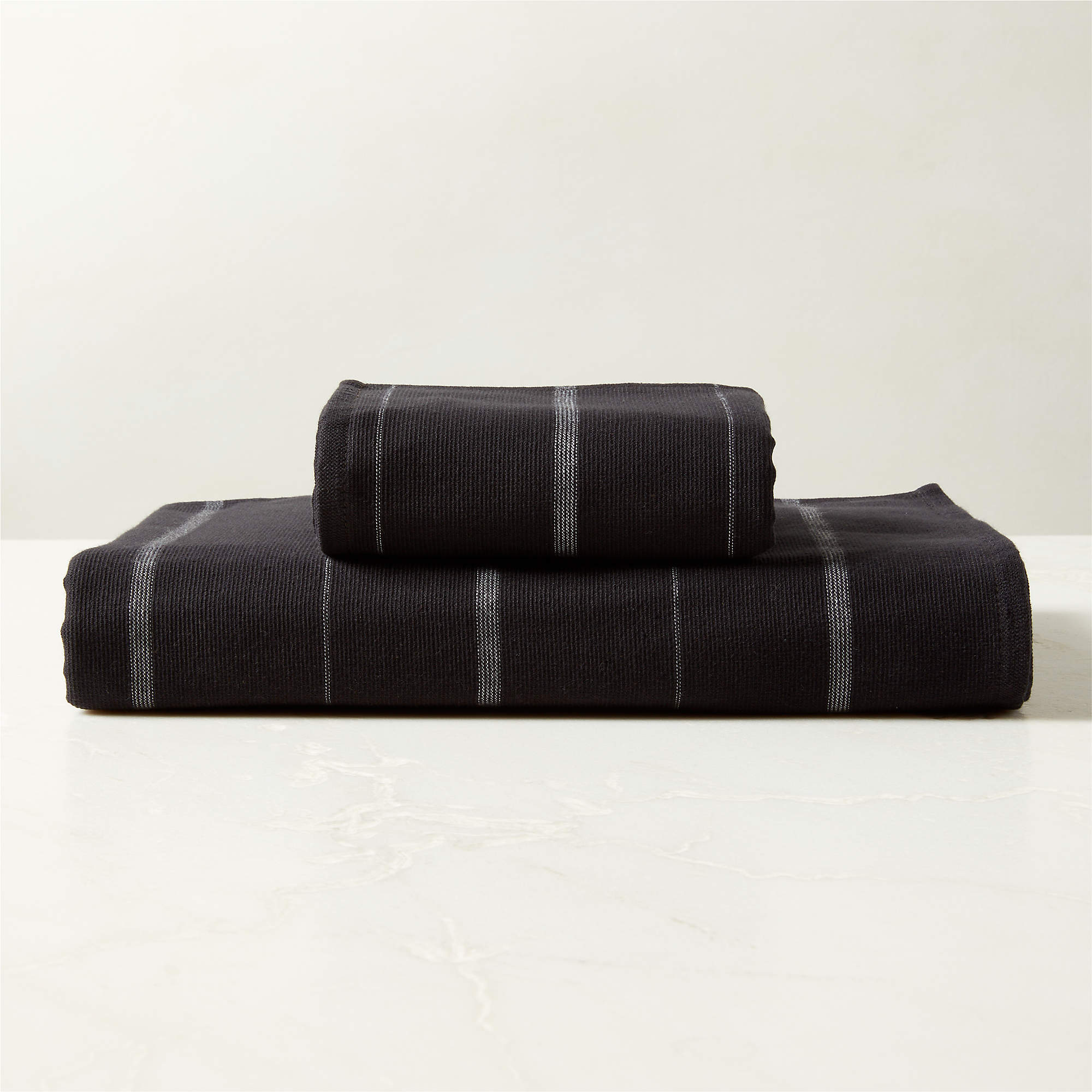 Boa Organic Cotton Striped Bath Towels CB2 Canada