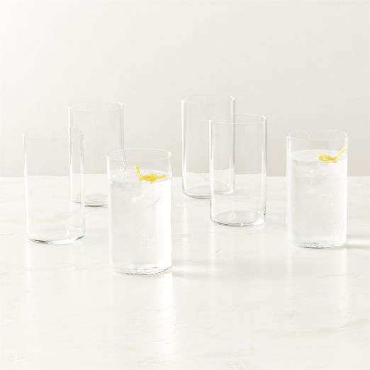 Boaz Clear Cooler Glasses Set of 6