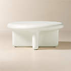 Estelle 66" Oval White Resin Coffee Table