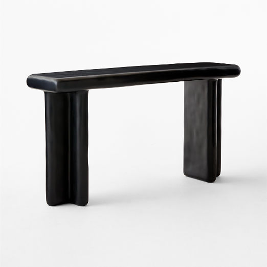 Bodene 60" Black Resin Console Table