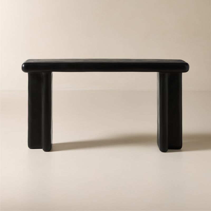 Viewing product image Bodene 60" Black Resin Console Table - image 1 of 4