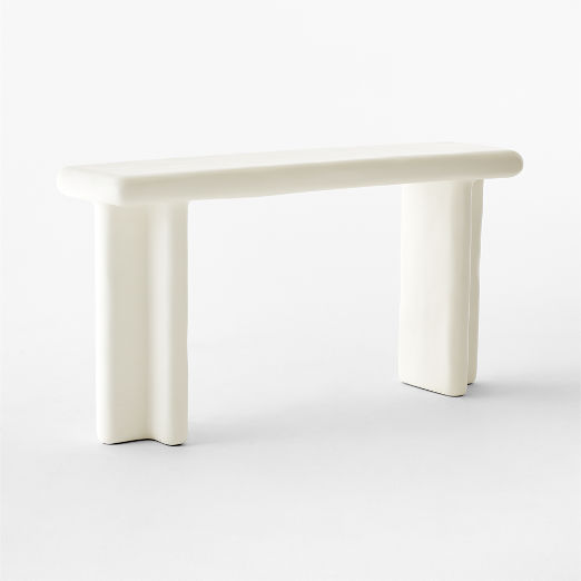 Bodene 60" Ivory Resin Console Table