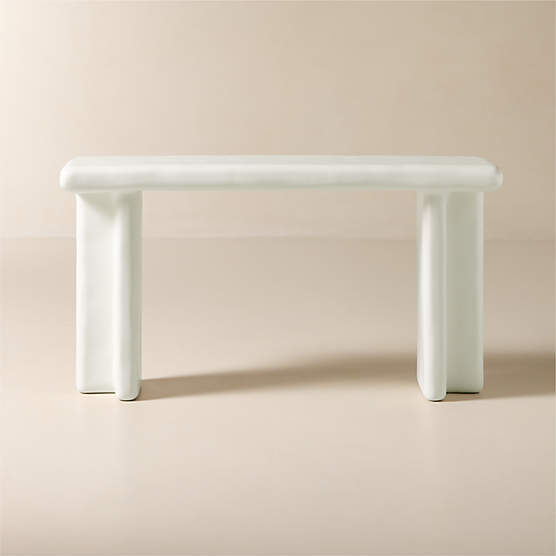 Bodene 60" Ivory Resin Console Table