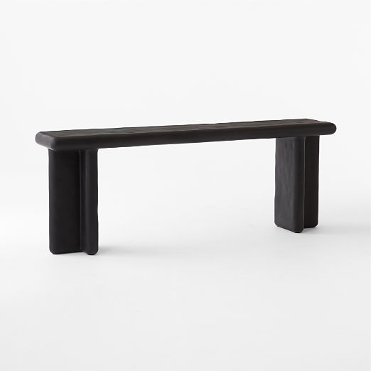 Bodene 82" Black Resin Console Table