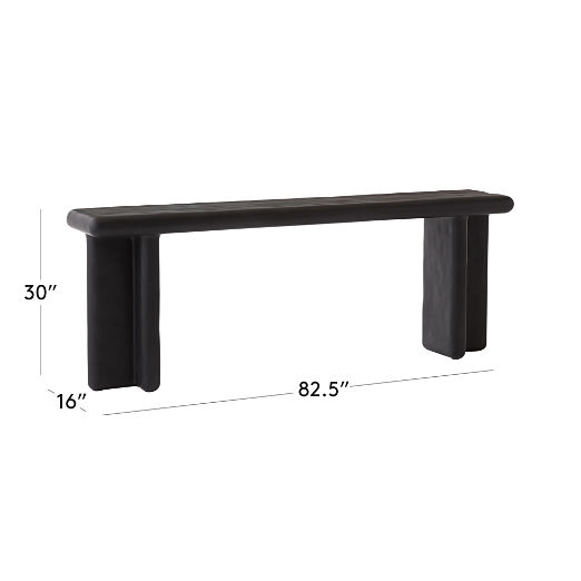 Bodene 82" Black Resin Console Table