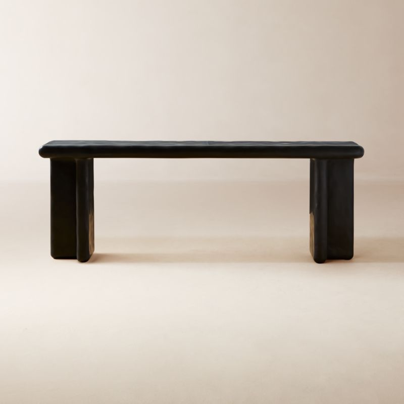 Viewing product image Bodene 82" Black Resin Console Table - image 1 of 7