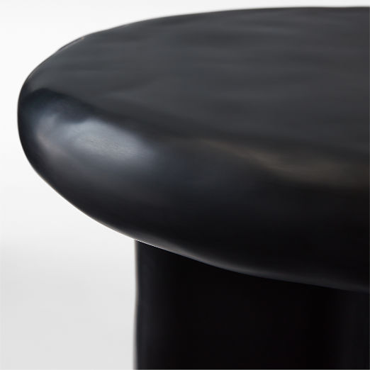 Bodene Round Black Resin Side Table