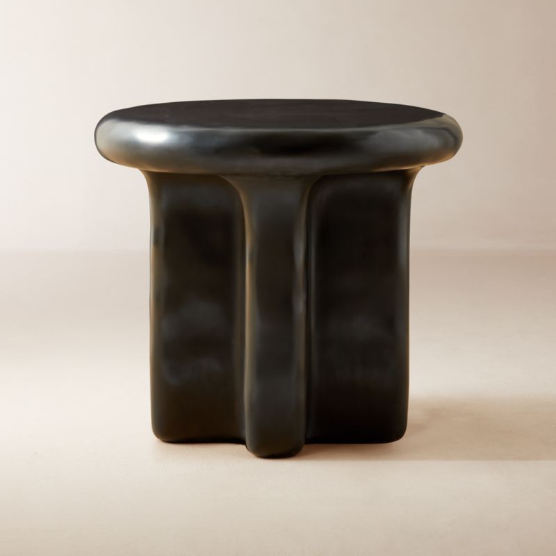 Viewing product image Bodene Round Black Resin Side Table - image 1 of 5