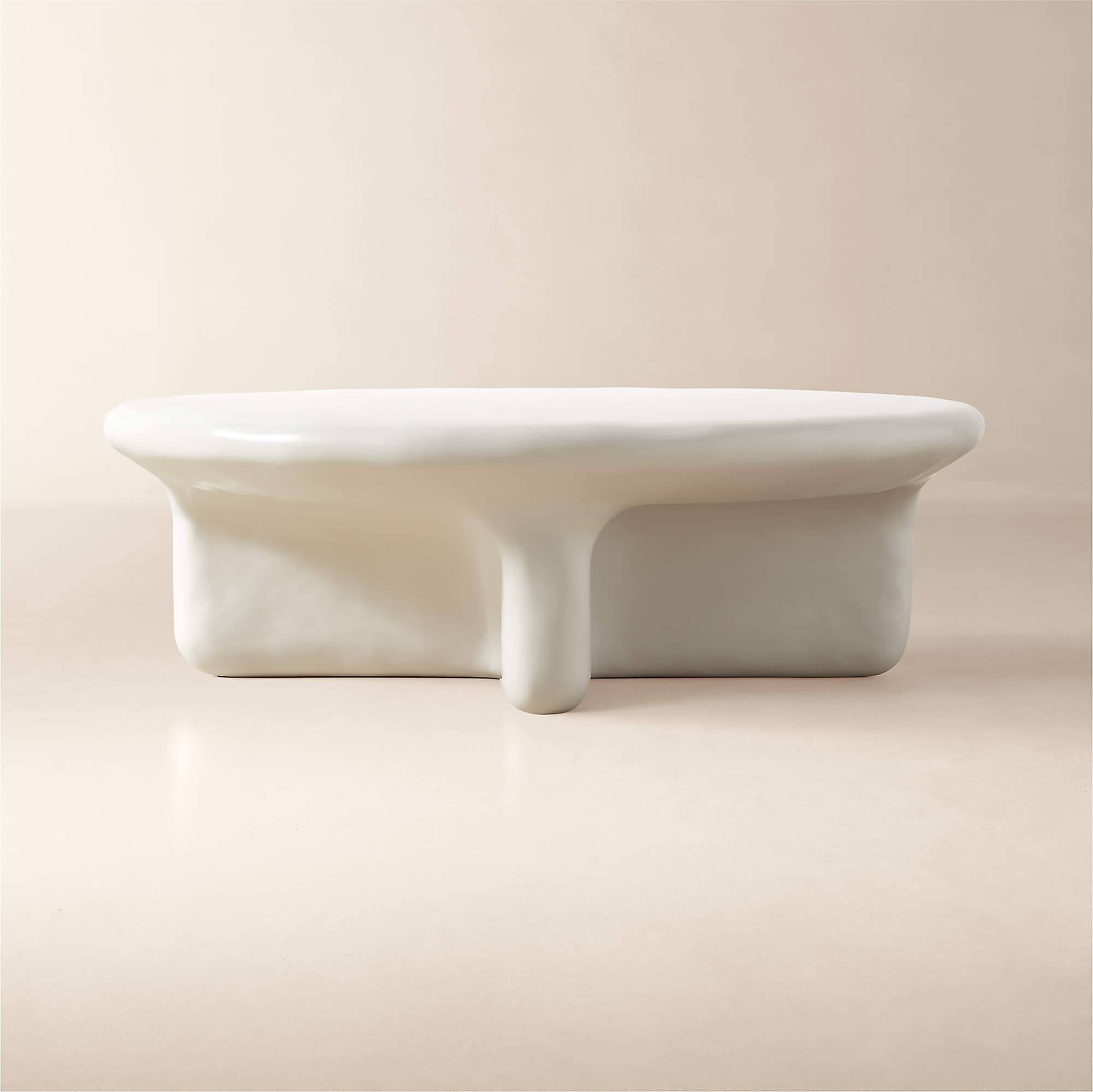 Bodene Round Ivory Resin Coffee Table + Reviews CB2 Canada