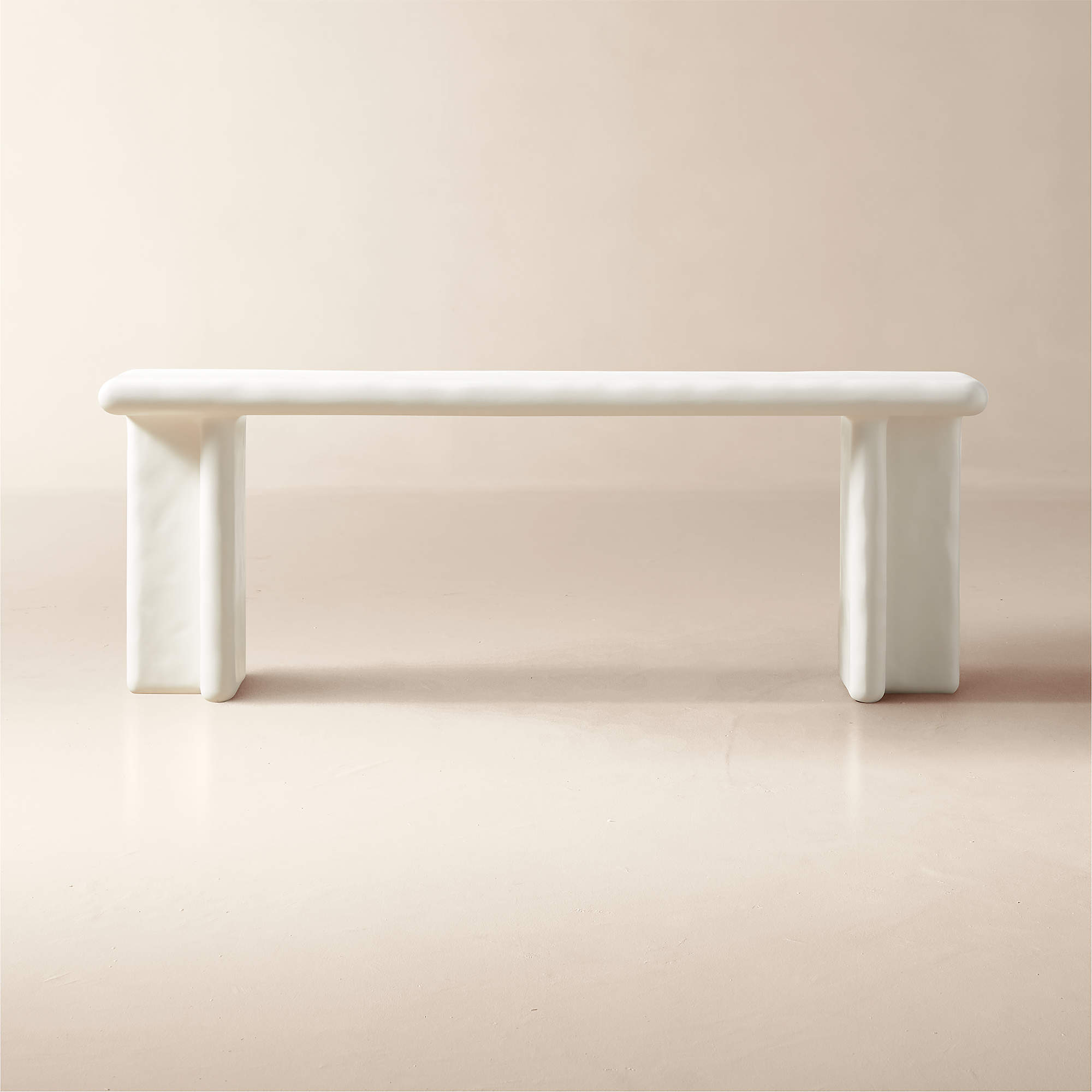 Bodene Ivory Resin Console Table + Reviews CB2 Canada