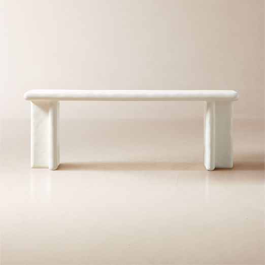 Bodene 82" Ivory Resin Console Table