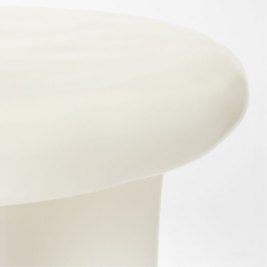 Bodene Round Ivory Resin Side Table