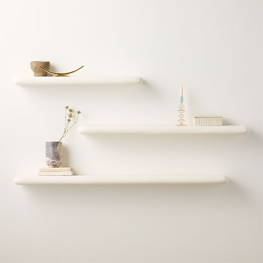 Bodene White Resin Wall Shelves