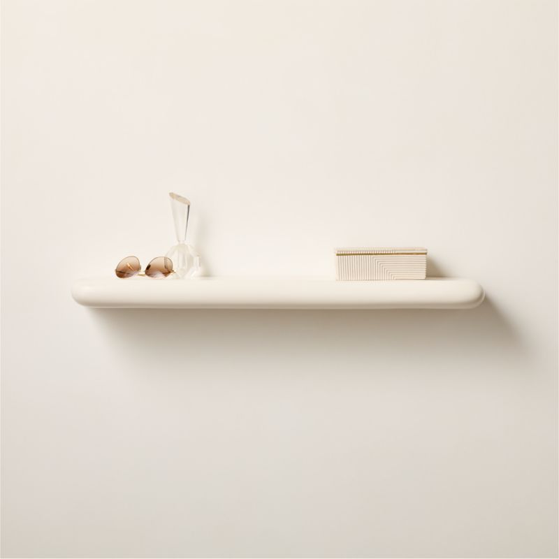 Bodene White Resin Wall Shelf 36" - image 2 of 6