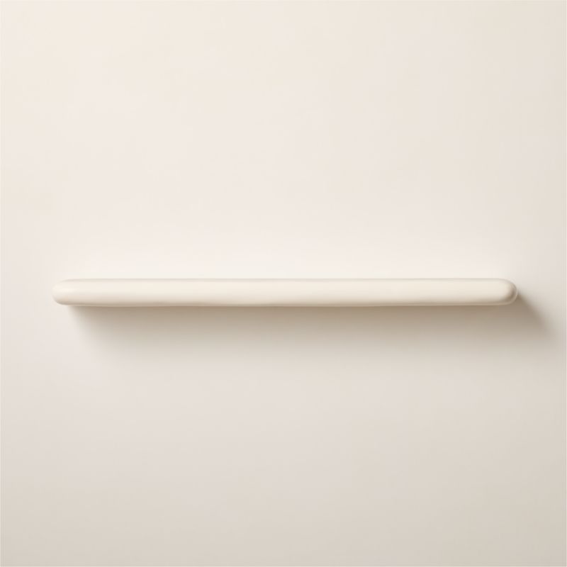 Bodene White Resin Wall Shelf 48" - image 0 of 6