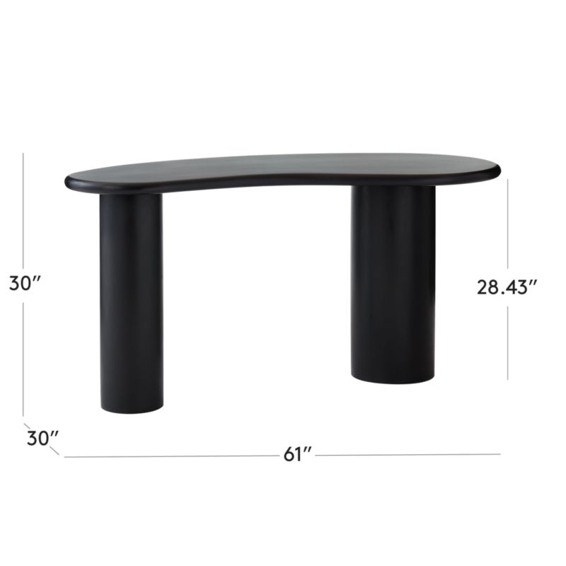 View Bohne Black Resin Desk - image 3 of 9